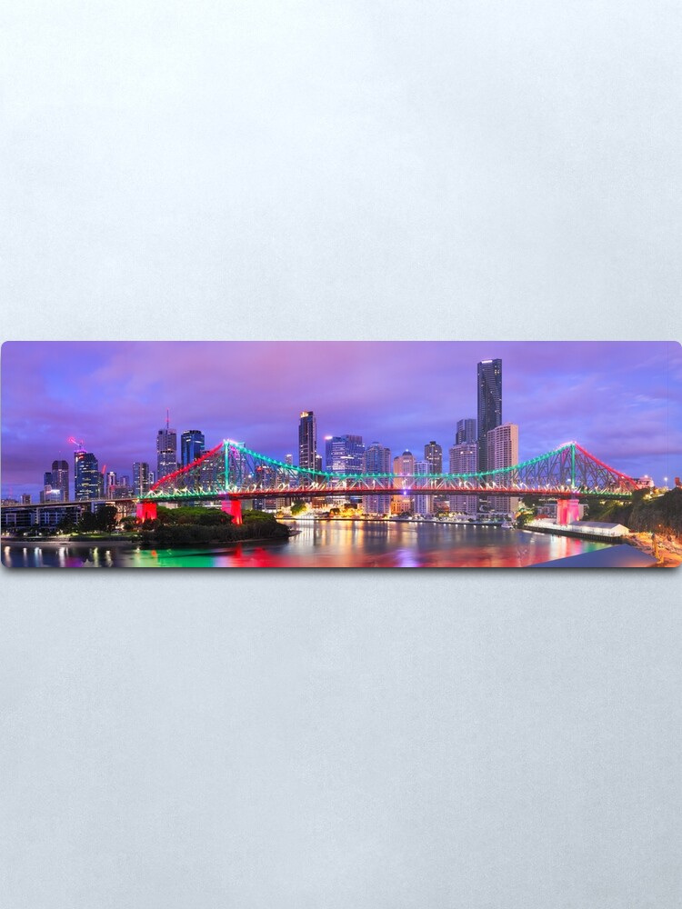 Alternate view of Colourful Story Bridge, Brisbane, Queensland, Australia Metal Print
