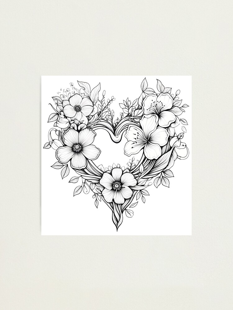 floral-heart-tattoo-design-photographic-print-for-sale-by-twxstedstxckers-redbubble
