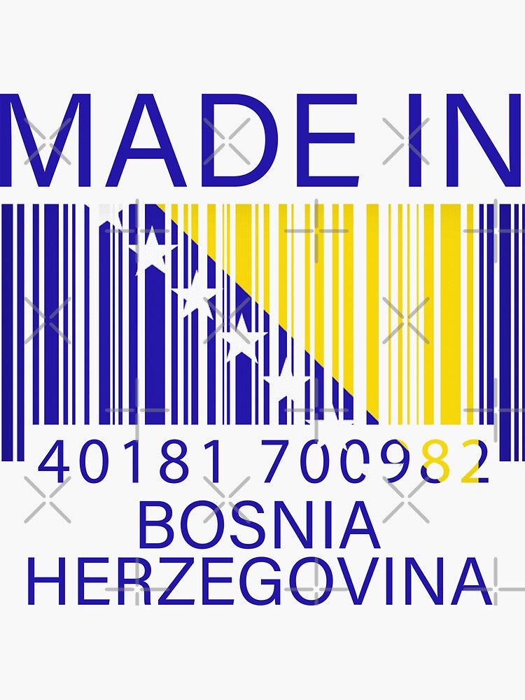 Sticker for Sale mit Hergestellt in Bosnien und Herzegowina