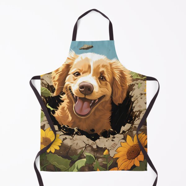 Item preview, Golden Retriever Digging a Hole designed and sold by ARTficiallyAnon.