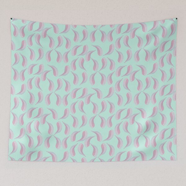 Item preview, Simple Delicate Pink Eucalyptus Leaves on Aqua Painting Pieretto  designed and sold by Pieretto.