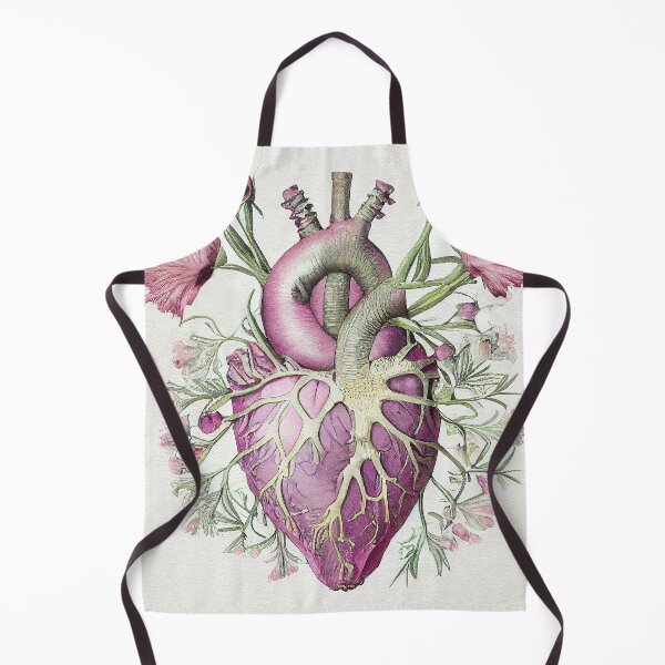 Item preview, Enchanted Heart Revealed: Vintage Floral Anatomy in pastel Pink and Purple Hues designed and sold by EmeraldeaArt.