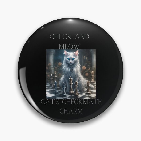 Artikelvorschau, Check and Meow! Cat`s Checkmate Charm entworfen und verkauft von CuteCatsCoffee.