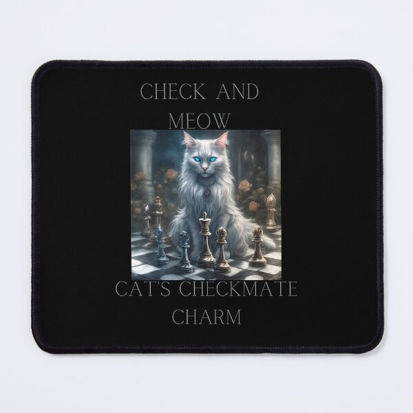 Item preview, Check and Meow! Cat's Checkmate Charm designed and sold by CuteCatsCoffee.
