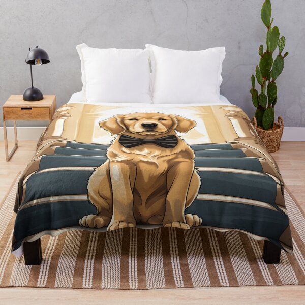 Item preview, Golden Retriever Bowtie Elegant Stairs designed and sold by ARTficiallyAnon.