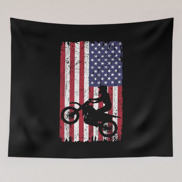 Item preview, Dirt Bike American Flag Motocross Biker 4th of July  designed and sold by jingdomdesgine.