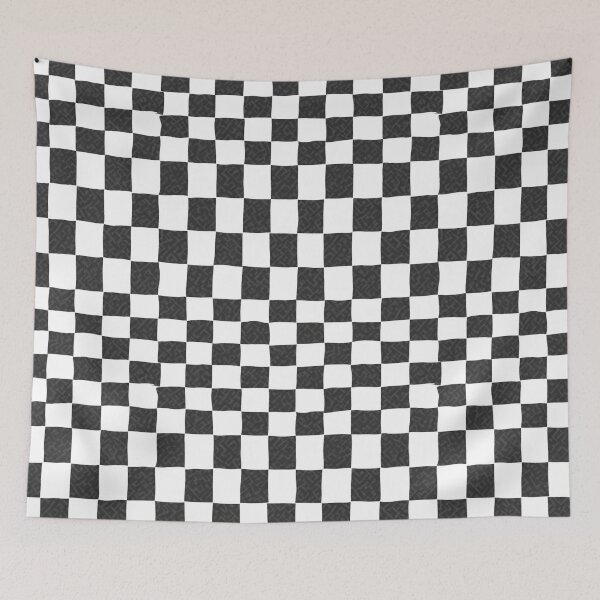 Item preview, Black and white checkerboard pattern puzzle pieces designed and sold by CoolPixels.