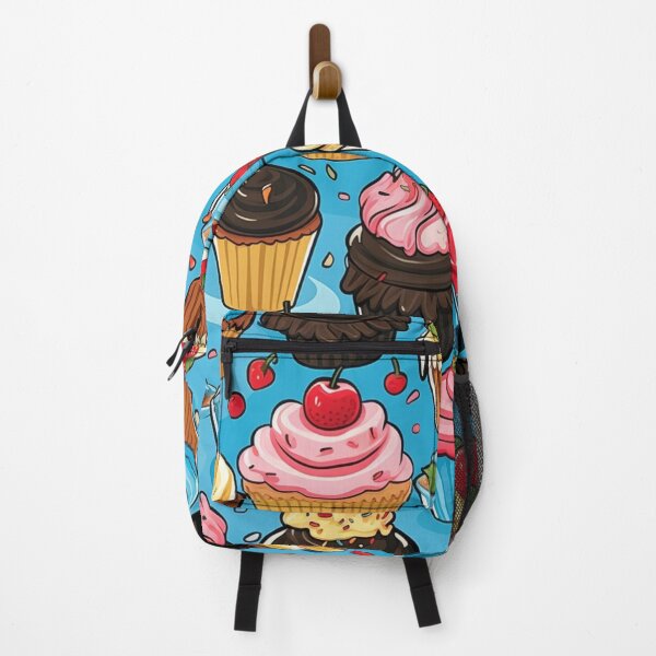 Artikelvorschau, Buntes Fantasiemuster blau pink rot beige gelb weiß schwarz Ornamente Cupcakes entworfen und verkauft von G-M-Designs.