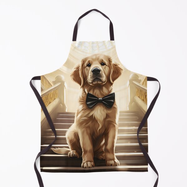 Item preview, Golden Retriever Bowtie Elegant Stairs designed and sold by ARTficiallyAnon.