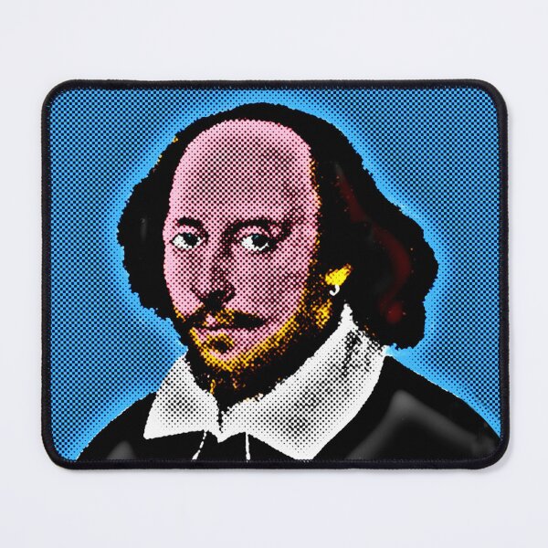 Item preview, Pop Art Portrait of Shakespeare in Blue Background designed and sold by OnlyPopArt.