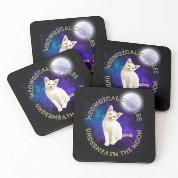 Item preview, Meowgical cuddles underneath the moon designed and sold by CuteCatsCoffee.