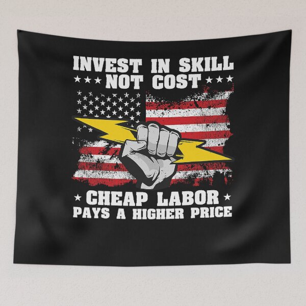 Item preview, US American Flag Labor Day Patriotic Union Worker designed and sold by mainana78.