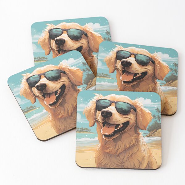 Item preview, Golden Retriever Wearing Sunglasses designed and sold by ARTficiallyAnon.