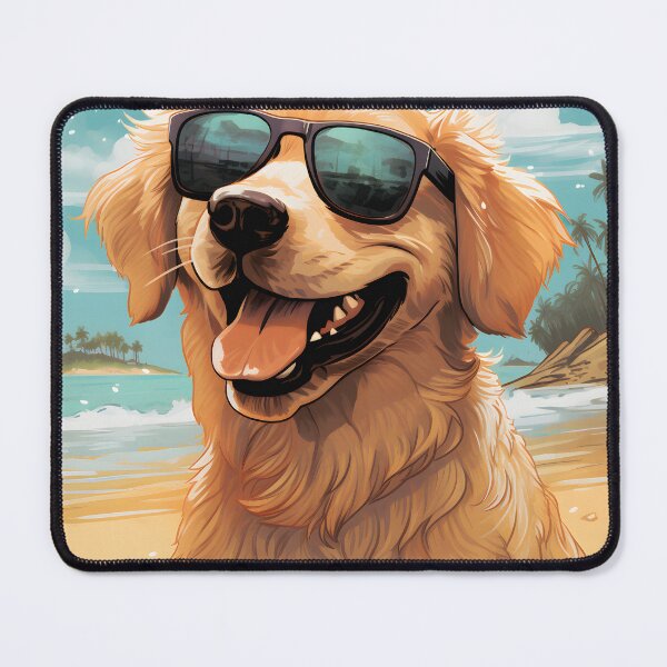 Item preview, Golden Retriever Wearing Sunglasses designed and sold by ARTficiallyAnon.