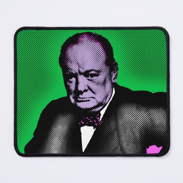 Item preview, Winston Churchill Pop Art Portrait in Green Background designed and sold by OnlyPopArt.