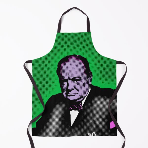 Item preview, Winston Churchill Pop Art Portrait in Green Background designed and sold by OnlyPopArt.