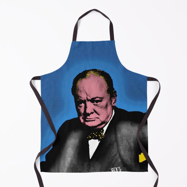 Item preview, Winston Churchill Pop Art Portrait in Blue Background designed and sold by OnlyPopArt.
