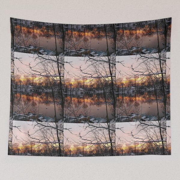 Item preview, Winter Sunset Reflections designed and sold by Jane Neill-Hancock.