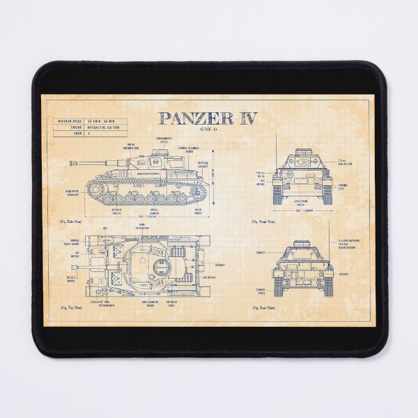 Item preview, Panzer Tank (Old Blue Grid) designed and sold by BGALAXY.