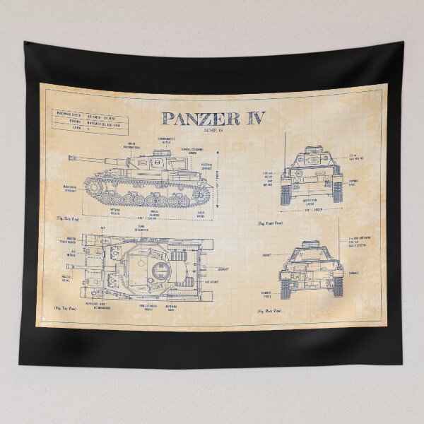 Item preview, Panzer Tank (Old Blue Grid) designed and sold by BGALAXY.