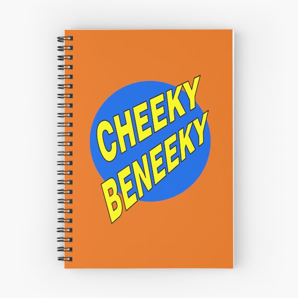 Item preview, Cheeky Beneeky, Yellow Bold Font on Blue Circle designed and sold by AASparksDesigns.