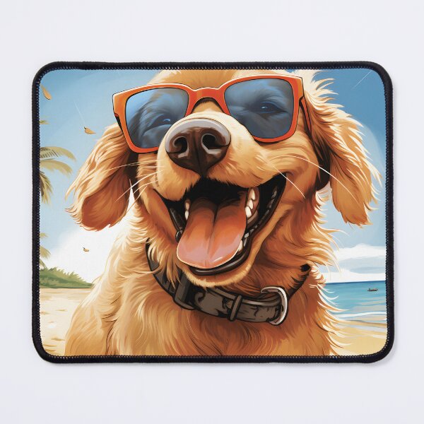 Item preview, Golden Retriever Wearing Sunglasses designed and sold by ARTficiallyAnon.