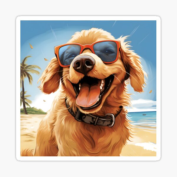 Item preview, Golden Retriever mit Sonnenbrille designed and sold by ARTficiallyAnon.