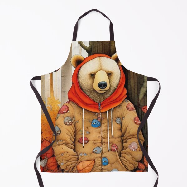 Item preview, Mr. Bear in an autumn hoodie with a red hood. designed and sold by SaraSumi.