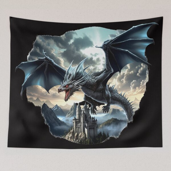 Item preview, Dragon Over Castle designed and sold by Fantasy Masterpiece.