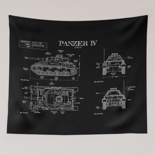 Item preview, Panzer Tank (White Stencil-No Background) designed and sold by BGALAXY.