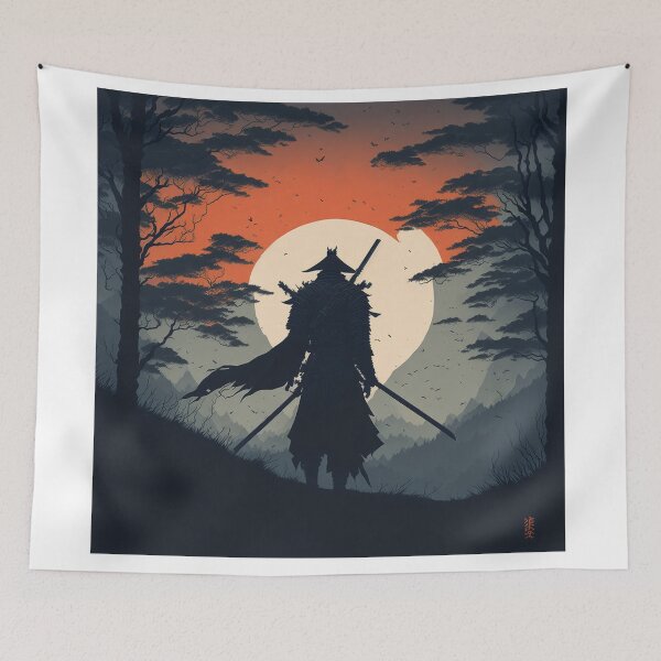Item preview, Samurai Shadows: A Japanese-Inspired Illustration designed and sold by RedArtG09.