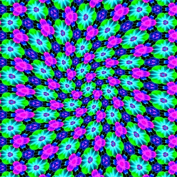 Artwork thumbnail, Unique Colorful Flower Pattern by Patternflower