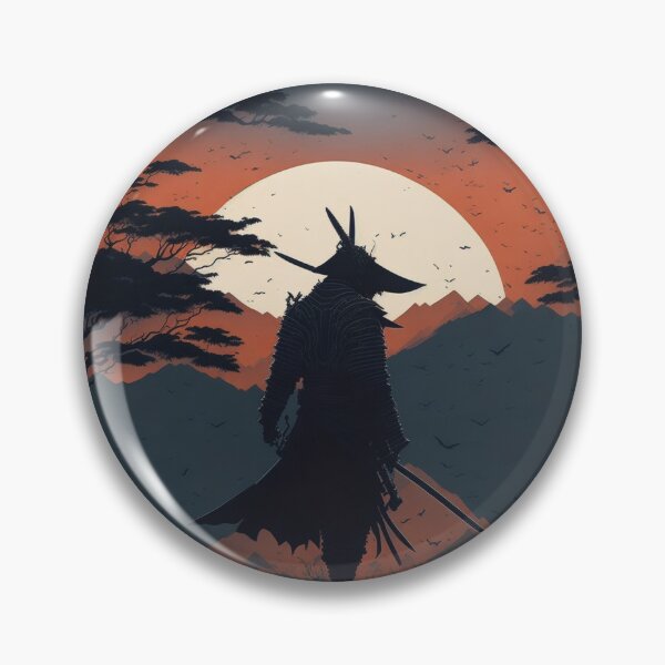 Item preview, Elegance in Darkness: Silhouette of a Japanese Samurai designed and sold by RedArtG09.