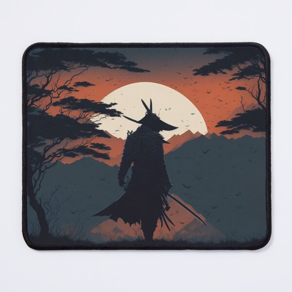 Item preview, Elegance in Darkness: Silhouette of a Japanese Samurai designed and sold by RedArtG09.