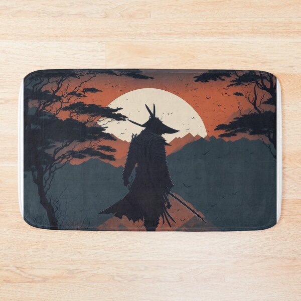 Item preview, Elegance in Darkness: Silhouette of a Japanese Samurai designed and sold by RedArtG09.