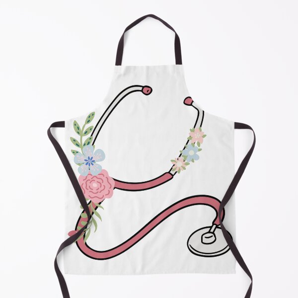 Item preview, Pink stethoscope with flowers designed and sold by mikasa.art.