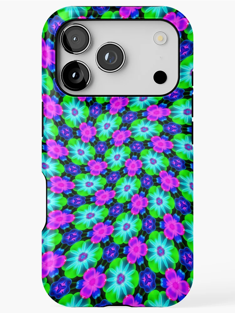 Thumbnail 1 of 4, iPhone Case, Unique Colorful Flower Pattern designed and sold by Patternflower.