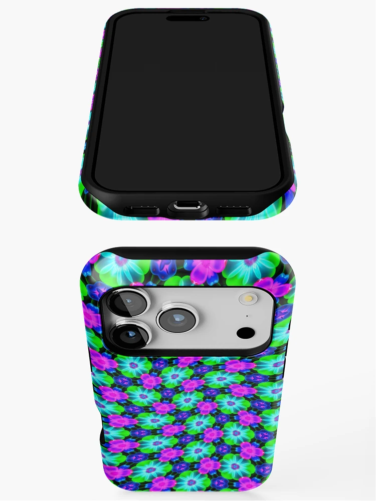 Thumbnail 3 of 4, iPhone Case, Unique Colorful Flower Pattern designed and sold by Patternflower.