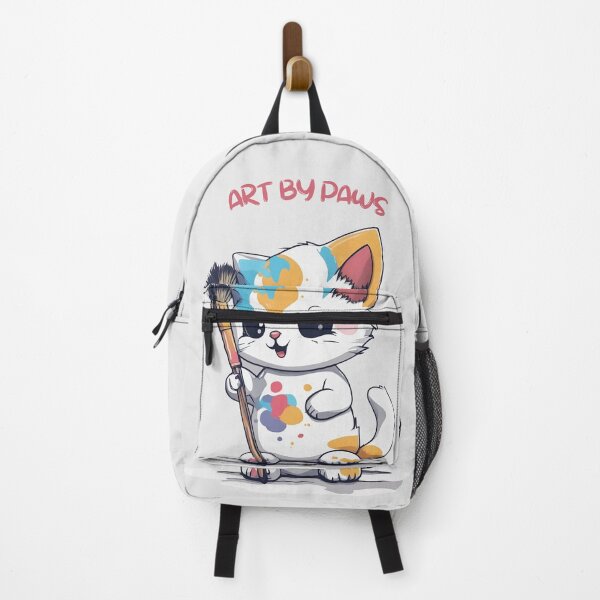 Item preview, Cute Cat Painter holding Brush designed and sold by DesignDrifts.