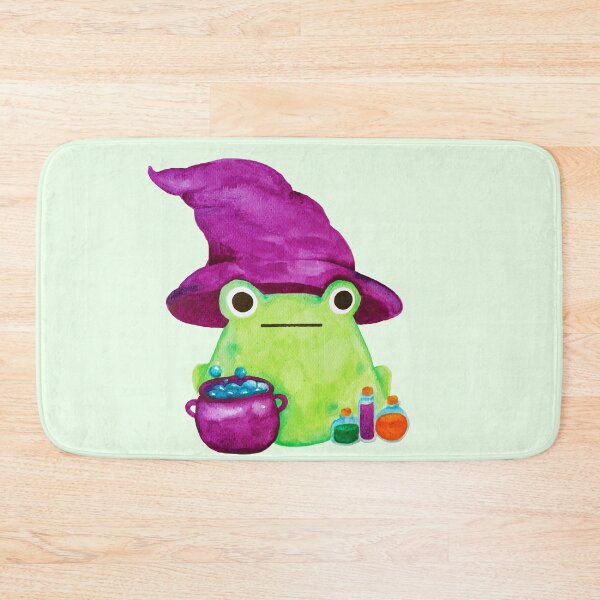 Item preview, Witch Frog With Cauldron and Potions Watercolor designed and sold by harrifangs.