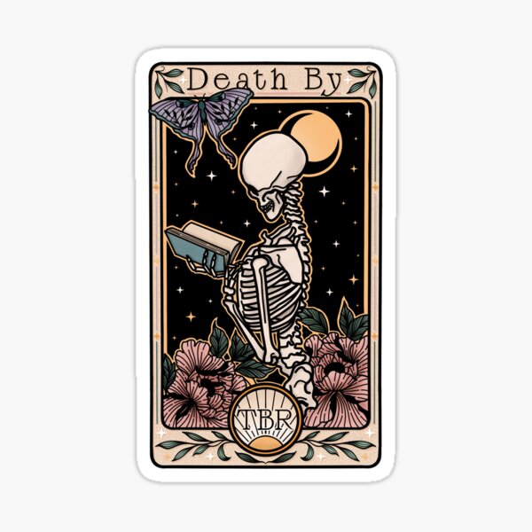 Item preview, Death by TBR Tarot Card designed and sold by thebookishwitch.