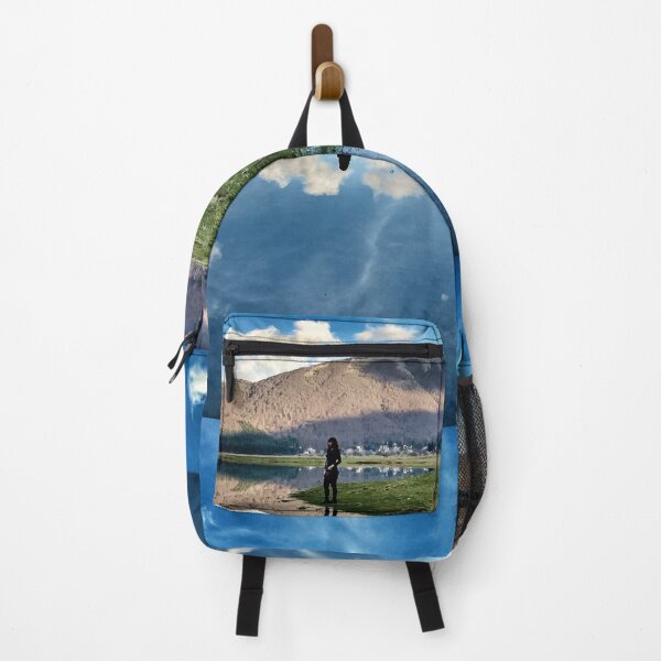 Item preview, Tranquil Reflection: Woman at Lago Laceno designed and sold by EpicVistas.
