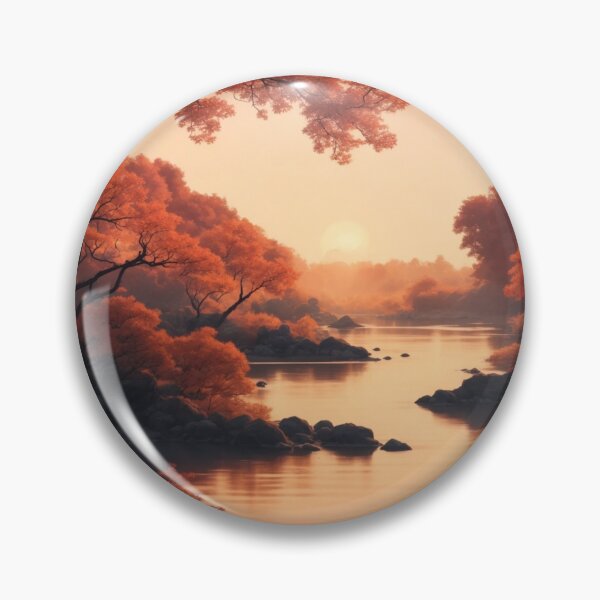 Item preview, Autumn Serenity: Manga-Inspired Sunset Over the River designed and sold by RedArtG09.