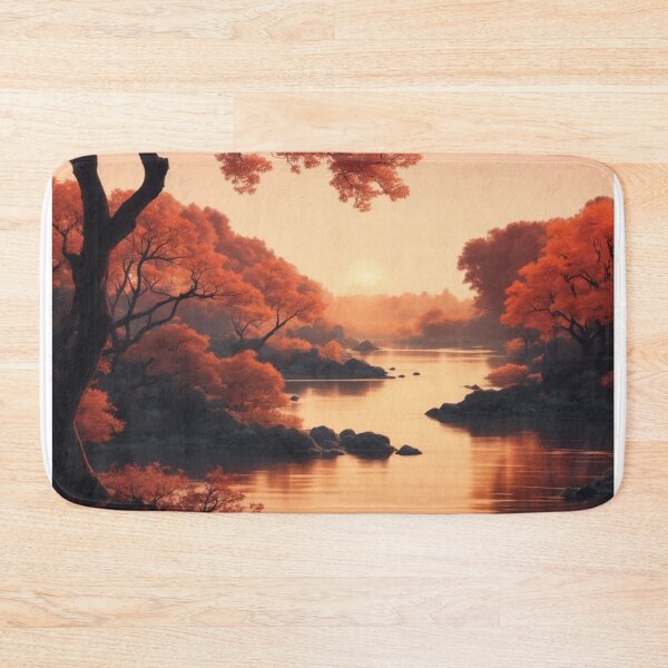 Item preview, Autumn Serenity: Manga-Inspired Sunset Over the River designed and sold by RedArtG09.