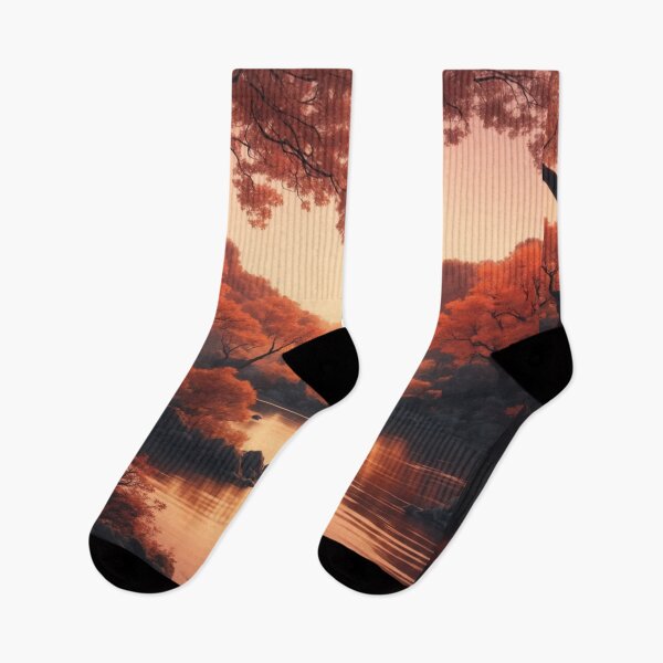 Item preview, Autumn Serenity: Manga-Inspired Sunset Over the River designed and sold by RedArtG09.