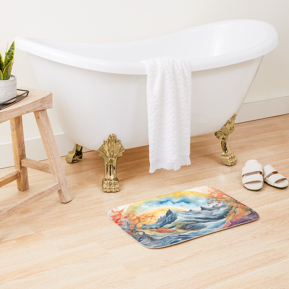 Vista previa del artículo con la obra «Alfombra de baño», diseñado y vendido por RivenWaters.