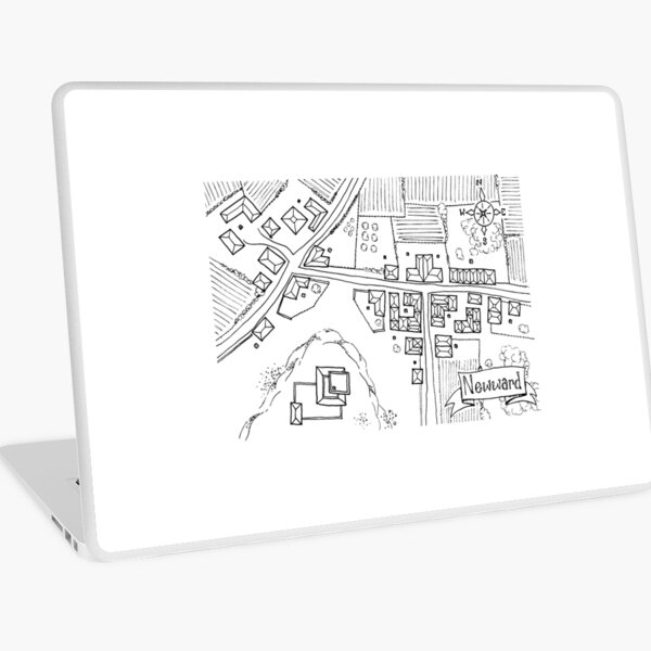 Item preview, Newward hand drawn map designed and sold by AidanColyer.