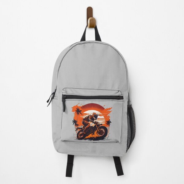 Item preview, Motorcycle racing in desert at sunset designed and sold by davidbomel-Art.