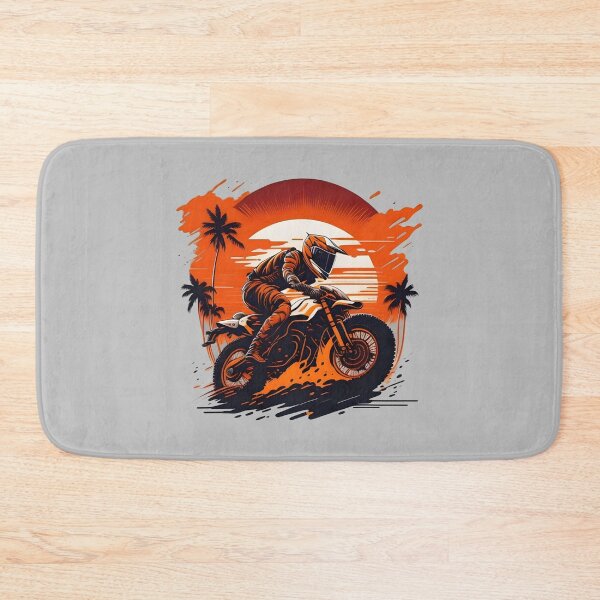 Item preview, Motorcycle racing in desert at sunset designed and sold by davidbomel-Art.