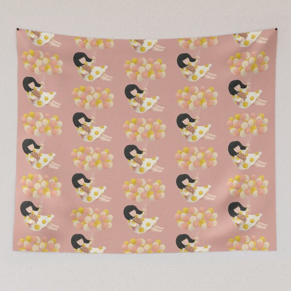 Item preview, Girl flying with balloons designed and sold by iriafung.
